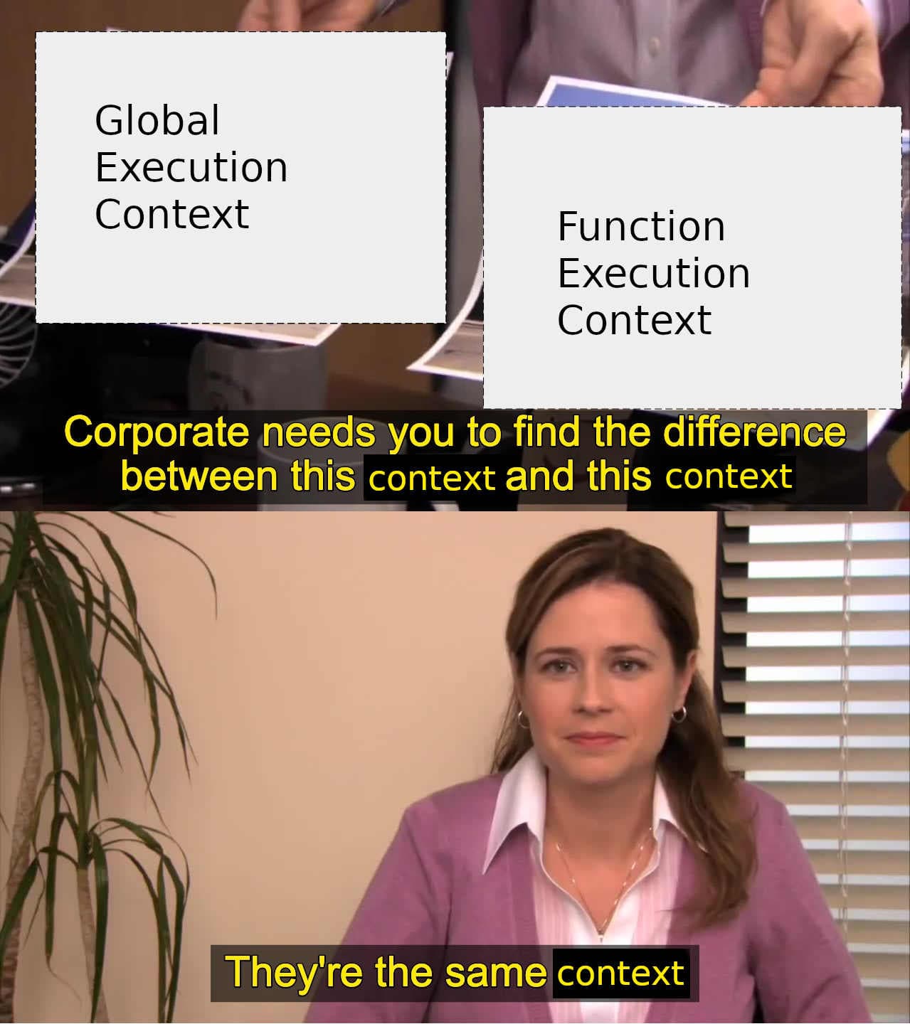 Imagine Execution Context and Hoisting